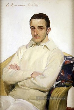  Joaquin Tableaux - Retrato de Jose Luis Benlliure Lopez de Arana peintre Joaquin Sorolla
